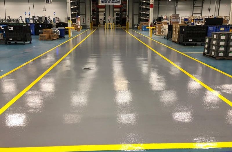 industrial concrete flooring after